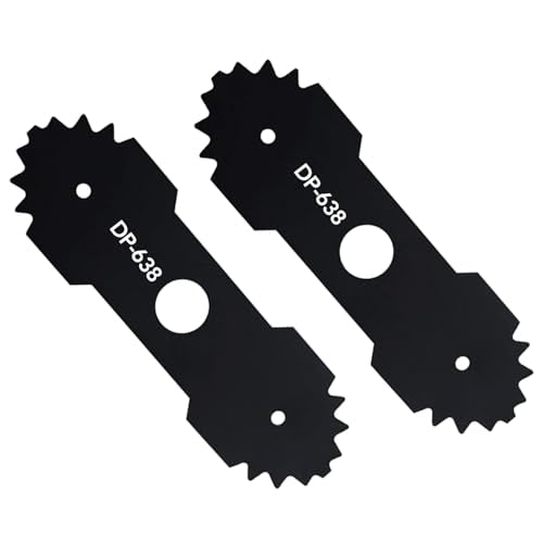2-Pcs 23CM Edger Blade for Ryobi Edger Replaces 638006008 Heavy-Duty Lawn Mower Edger Blade with Teeth Hardened Carbon Steel – Fits for Ryobi/Homelite Edger Models (black05 2pcs)