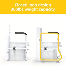 Toilet Safety Rail - Adjustable Detachable Toilet Safety Frame with Handles Heavy-Duty Toilet Safety Rails Stand Alone - Toilet Safety Rails for Elderly, Handicapped - Fits Most Toilets (White 01)