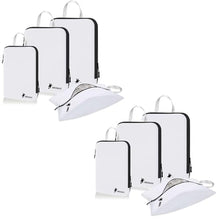 Compression Packing Cubes for Suitcase (white black 8pcs)