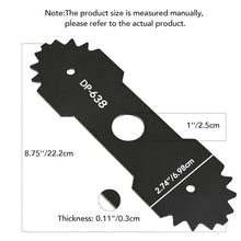 2-Pcs 23CM Edger Blade for Ryobi Edger Replaces 638006008 Heavy-Duty Lawn Mower Edger Blade with Teeth Hardened Carbon Steel – Fits for Ryobi/Homelite Edger Models (black02 2pcs)