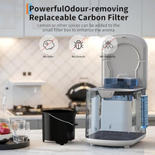 4L Electric Composter for Kitchen Smart Kitchen Waste Compost Bin Odorless/Auto-Cleaning/Intelligent LED Display, Food Composter for Home, Food Waste Compost Machine (white02)