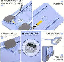 Pilates Board, Pilates Reformer, 5 in 1 Multi-Functional Fitness Board, Suitable for Core Training, Fat Burning, Pilates, with Automatic Rebound Design, Simple Operation, Easy Storage