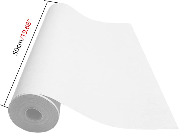 Art Paper Roll Replacement for Kid's Art Easel - White Drawing Paper Roll - Painting Sketching Paper for Easel Paper, Bulletin Board Paper, Wall Art, Gift Wrap - 19.6" x 1181.1" / 50cm x 30m