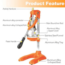 Manual Citrus Juicer - Handheld Orange Juice Squeezer, Durable Cast-Iron Lemon Squeezer - Heavy-Duty, Easy-to-Clean - Sturdy Manual Citrus Press & Orange Squeezer (orange02)