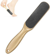 Foot File Foot Callus Remover, Double Sided Pedicure Tools for Feet Dead Skin, Dual Use of Dry and Wet, Professional Hygienic Foot Scrubber to Achieve Smooth, Silky Feet - Accessories suitable for foot soaking massager buckets (golden)