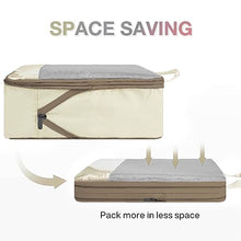 Compression Packing Cubes for Suitcase (beige brown 8pcs)