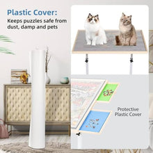 360° Tilting 1500 Piece Puzzle Board with Drawers Adjustable Angle & Height Adjustable Jigsaw Puzzle Board on Wheels with Legs Tilting Jigsaw Puzzle Table for Puzzle Lovers for Birthday ﻿ (Black)