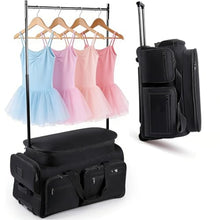 Dance Bag with Garment Rack Dance Competition Travel Duffle Bag - Quick Privacy Changing Station, Easy Assembly, Ultra-Light Collection, Wear-Resistant for Dancers Livestreamer Athletes ﻿ (Black)