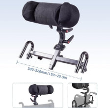 Wheelchair Headrest Adjustable Breathable Wheelchairs Neck Support Head Pillow Portable Seat Back Cushion Pillow Head Padding Wheelchair Headrest Backrest for Universal Lightweight Wheelchairs (black)