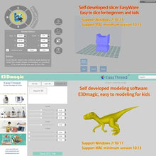 Mini 3D Printer Desktop Printing Machine - DIY 3D Printers - 100x100x100mm Print Size Removable Platform One-Key Printing with TF Card PLA Sample Filament for Beginners Household Education (Blue)