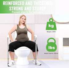 Toilet Safety Rail Toilet Safety Frame with Handles (Cream White)