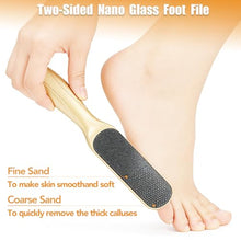 Foot File Foot Callus Remover, Double Sided Pedicure Tools for Feet Dead Skin, Dual Use of Dry and Wet, Professional Hygienic Foot Scrubber to Achieve Smooth, Silky Feet - Accessories suitable for foot soaking massager buckets (golden)