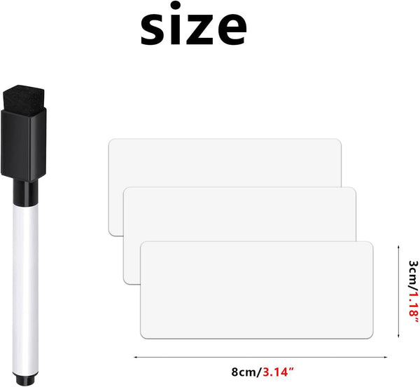 40pcs Dry Erase Magnetic Labels,Waterproof/Reusable Sticky Notes,Magnetic Notepads for Refrigerator,Dry Erase Magnetic Sheets,Blank Magnet Stickers to Write for Office,Education,Fridge,Shelves,Cabinet