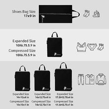 Compression Packing Cubes for Suitcase (black orange 8pcs)