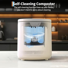 4L Electric Composter for Kitchen Smart Kitchen Waste Compost Bin Odorless/Auto-Cleaning/Intelligent LED Display, Food Composter for Home, Food Waste Compost Machine (white02)