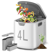 4L Electric Composter for Kitchen Smart Kitchen Waste Compost Bin Odorless/Auto-Cleaning/Intelligent LED Display, Food Composter for Home, Food Waste Compost Machine (white02)