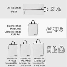 Compression Packing Cubes for Suitcase (white black 8pcs)