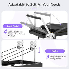 Pilates Reformer Foldable Reformer Pilates Machine & Equipment for Home Use and Gym Workout Suitable for Advanced and Beginners Users, Up to 400 lbs Weight Capacity