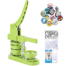 Button Maker Machine 58mm -Installation-Free DIY Photos Pin Badge Button Maker Press Machine Badge Punch Press with Free Badge Parts&Pictures&Circle Cutter (green-58mm)