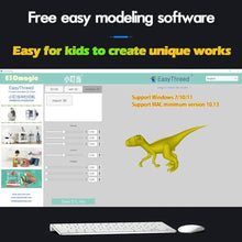 Mini 3D Printer Desktop Printing Machine - DIY 3D Printers - 100x100x100mm Print Size Removable Platform One-Key Printing with TF Card PLA Sample Filament for Beginners Household Education (Blue)