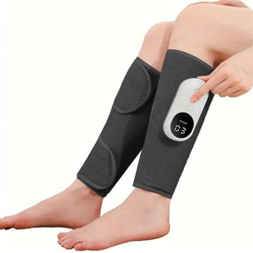 Leg Massager for Circulation and Pain Relief, Calf Air Compression Massager with Heat, leg massager with 3 Intensities, 3 Modes, Easy to use, Muscle Relaxation, Gifts (black-2 pcs)