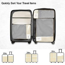 Compression Packing Cubes for Suitcase (beige brown 8pcs)