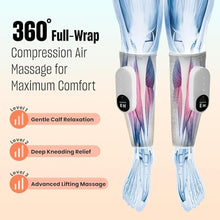 Leg Massager for Circulation and Pain Relief, Calf Air Compression Massager with Heat, leg massager with 3 Intensities, 3 Modes, Easy to use, Muscle Relaxation, Gifts (black-2 pcs)