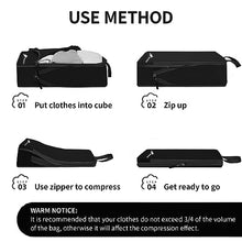 Compression Packing Cubes for Suitcase (black orange 8pcs)