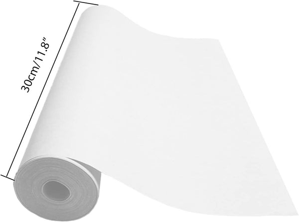 White Kraft Arts and Crafts Paper Roll Brown Mega Roll - 11.8" x 1181.1" / 30cm x 30m Perfect for Packing, Wrapping, Craft, Postal, Shipping, Dunnage and Parcel, Gift Wrapping Paper and Kids Crafts (White)