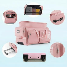 Dance Bag with Garment Rack Dance Competition Bag Rolling Dance Bag- Quick Privacy Changing Station, Easy Assembly, Ultra-Light Collection, Wear-Resistant for Dancers Livestreamer Athletes ﻿ (Pink)