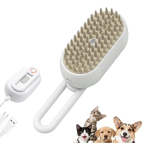 Cat Brush Pet Brush With Massage Cat Grooming Brush for Removing Knots,Loose Hair- Can be used with self cleaning cat litter box
