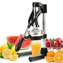 Manual Citrus Juicer - Handheld Orange Juice Squeezer, Durable Cast-Iron Lemon Squeezer - Heavy-Duty, Easy-to-Clean - Sturdy Manual Citrus Press & Orange Squeezer (black)
