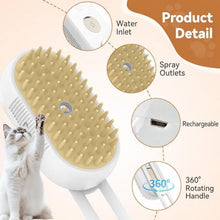 Cat Brush Pet Brush With Massage Cat Grooming Brush for Removing Knots,Loose Hair- Can be used with self cleaning cat litter box