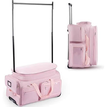Dance Bag with Garment Rack Dance Competition Bag Rolling Dance Bag- Quick Privacy Changing Station, Easy Assembly, Ultra-Light Collection, Wear-Resistant for Dancers Livestreamer Athletes ﻿ (Pink)