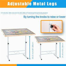 360° Tilting 1500 Piece Puzzle Board with Drawers Adjustable Angle & Height Adjustable Jigsaw Puzzle Board on Wheels with Legs Tilting Jigsaw Puzzle Table for Puzzle Lovers for Birthday ﻿ (Black)
