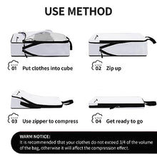 Compression Packing Cubes for Suitcase (white black 8pcs)