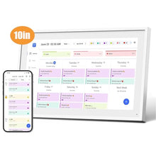 Digital Calendar 10.1inch Smart calendar & Full HD Chore Chart & Electronic Chart for Home, Smart WIFI Touchscreen Interactive Display for Family Schedules, Wall-Mounted (White, 10.1inch)