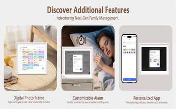 Digital Calendar 10.1inch Smart calendar & Full HD Chore Chart & Electronic Chart for Home, Smart WIFI Touchscreen Interactive Display for Family Schedules, Wall-Mounted (White, 10.1inch)