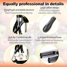 Manual Citrus Juicer - Handheld Orange Juice Squeezer, Durable Cast-Iron Lemon Squeezer - Heavy-Duty, Easy-to-Clean - Sturdy Manual Citrus Press & Orange Squeezer (black)