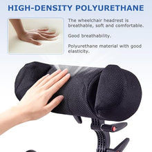 Wheelchair Headrest Adjustable Breathable Wheelchairs Neck Support Head Pillow Portable Seat Back Cushion Pillow Head Padding Wheelchair Headrest Backrest for Universal Lightweight Wheelchairs (black)