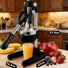 Manual Citrus Juicer - Handheld Orange Juice Squeezer, Durable Cast-Iron Lemon Squeezer - Heavy-Duty, Easy-to-Clean - Sturdy Manual Citrus Press & Orange Squeezer (black)