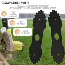 2-Pcs 23CM Edger Blade for Ryobi Edger Replaces 638006008 Heavy-Duty Lawn Mower Edger Blade with Teeth Hardened Carbon Steel – Fits for Ryobi/Homelite Edger Models (black02 2pcs)