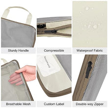 Compression Packing Cubes for Suitcase (beige brown 8pcs)