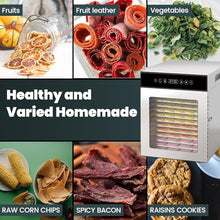 Food Dehydrator Machine 12 Stainless Steel Trays Dehydrators for Food and Jerky, Herbs, Fruit, Dehydrator Machine with Digital Timer and Temperature Control, Overheat Protection (12 trays)