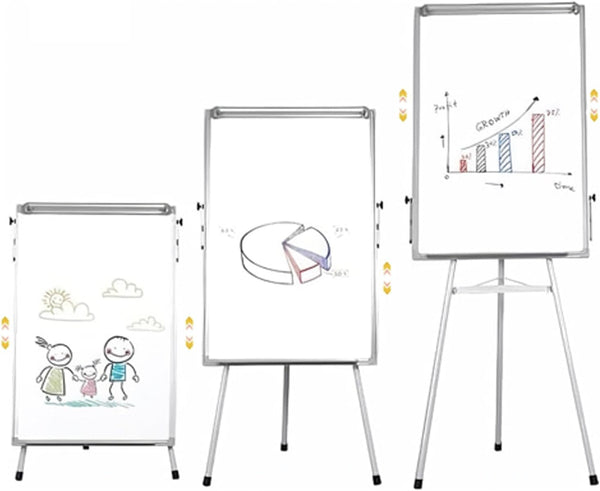 Easel Whiteboard with Stand Portable Easel Tripod - Magnetic Display Telescopic Flipchart Dry Erase with Adjustable Height for Office or Teaching at Home & Classroom (White)