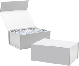Gift Box with Lid, Collapsible Bridesmaid Proposal Box with Magnetic, Sturdy Storage Box for Birthdays, Weddings, Father's Day, Christmas (Rose Gold, 28 x 20 x 9cm, 11 x 8 x 3.5 inchs)