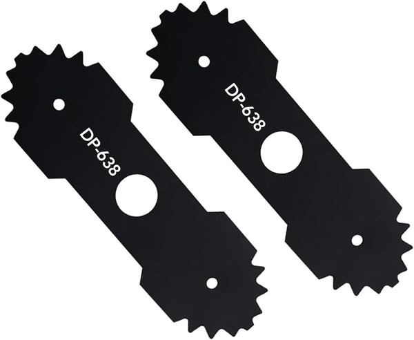 2-Pcs 23CM Edger Blade for Ryobi Edger Replaces 638006008 Heavy-Duty Lawn Mower Edger Blade with Teeth Hardened Carbon Steel – Fits for Ryobi/Homelite Edger Models (black03 2pcs)