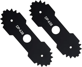 2-Pcs 23CM Edger Blade for Ryobi Edger Replaces 638006008 Heavy-Duty Lawn Mower Edger Blade with Teeth Hardened Carbon Steel – Fits for Ryobi/Homelite Edger Models (black03 2pcs)