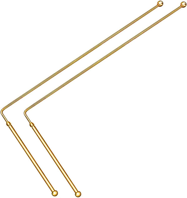2PCS Copper Dowsing Rod - 99.9% Pure Copper - Divining Rods -Water Divining Witching,Energy Healing,Paranormal, Ghost Hunting, Gold, Treasure, Buried Items,Bonus Pendulum - 12x25cm Divining rods