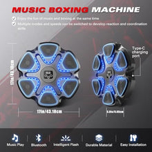 Music Boxing Machine Interactive Punching Trainer with Boxing Gloves Large Size Wall Mounted Electronic Boxing Target for Adults, 9 Modes & 9 Speeds